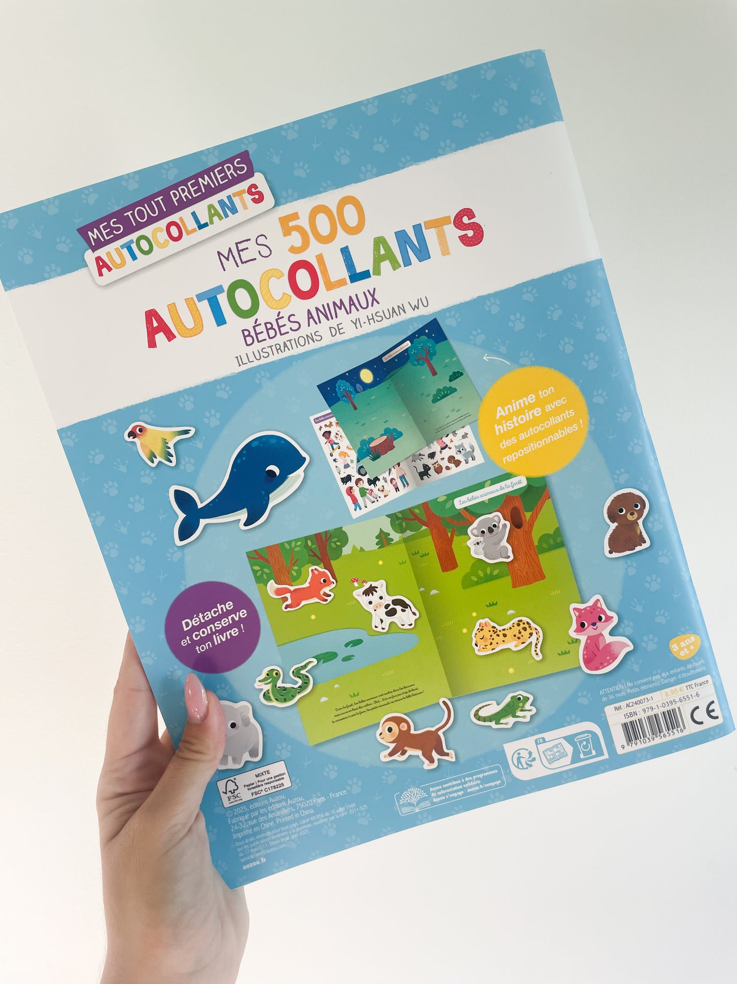 Mes 500 autocollants - Bébés animaux Auzou