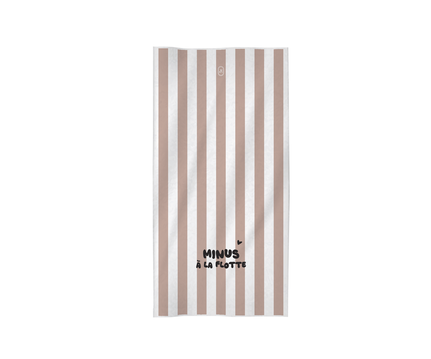 Serviette microfibre enfant "Minus à la flotte" - rayures rose ZAKUW