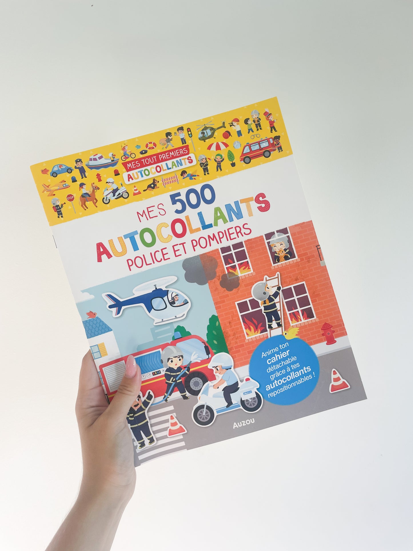 Mes 500 autocollants - Police et pompiers Auzou