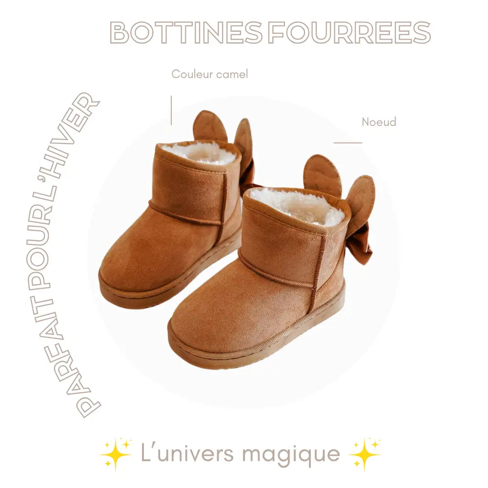 Bottine fourree fille Camel L univers magique