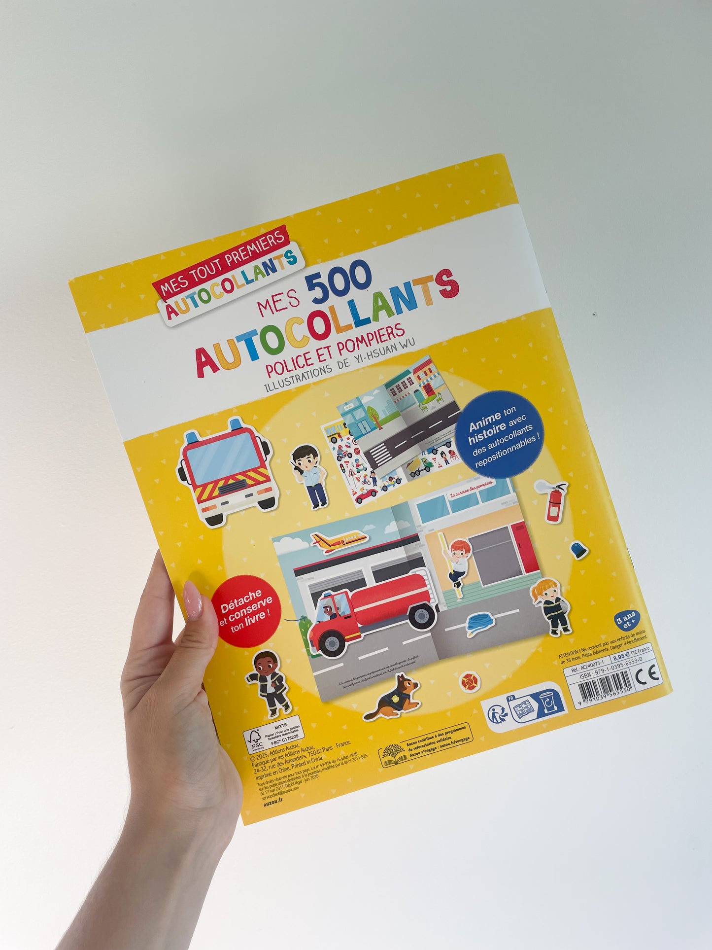 Mes 500 autocollants - Police et pompiers Auzou