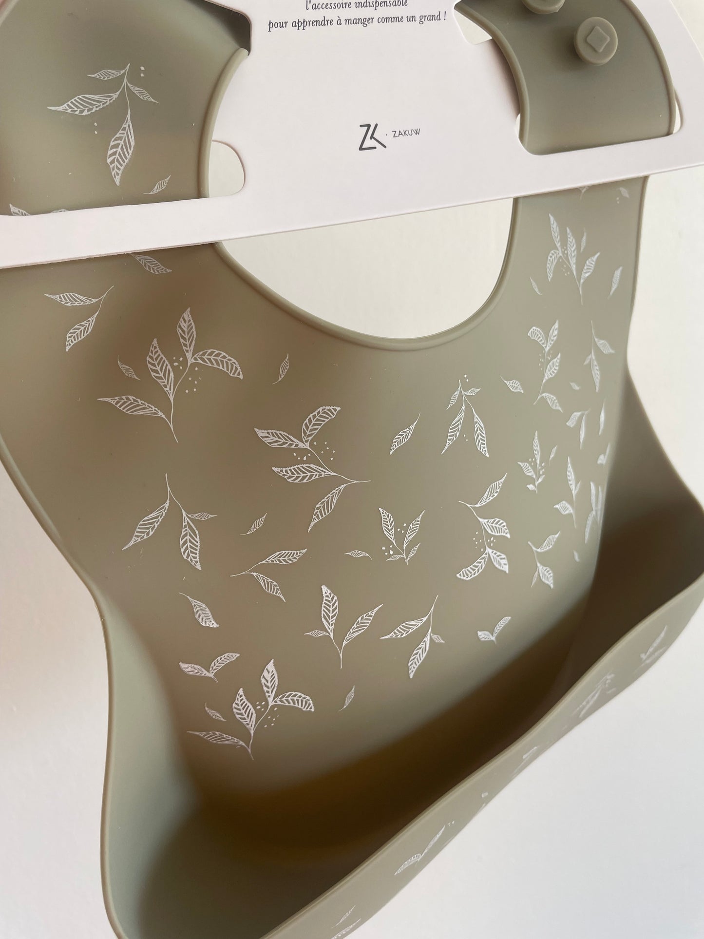 Bavoir en silicone - Feuillage