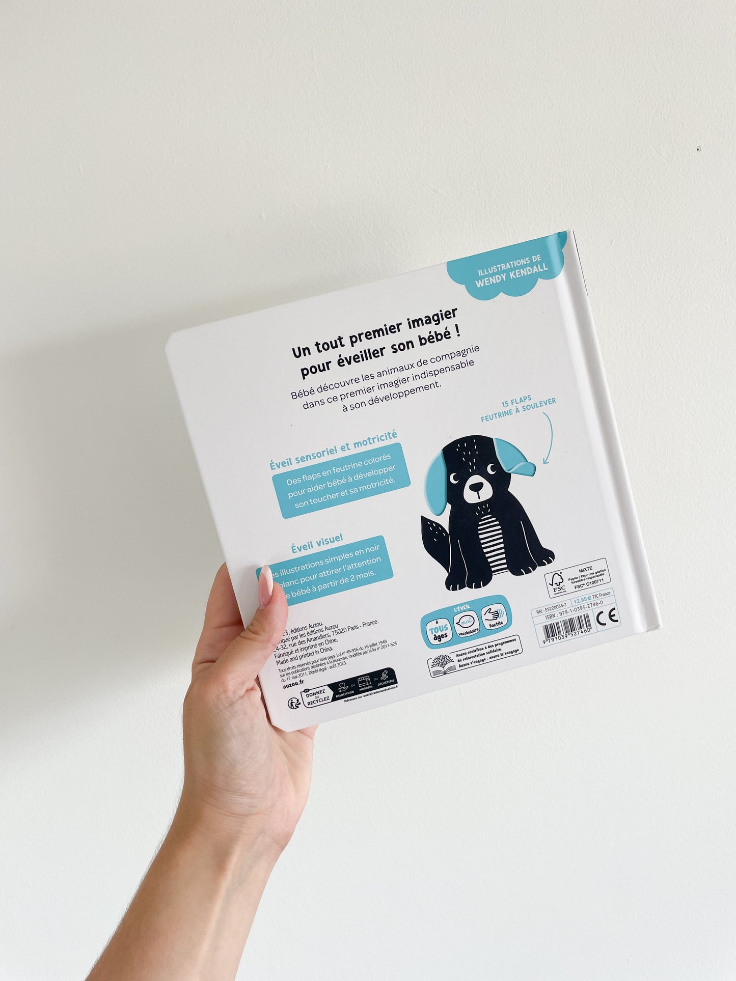 Mes premiers flaps - Animaux de compagnie - Livre noir et blanc bébé L'univers magique