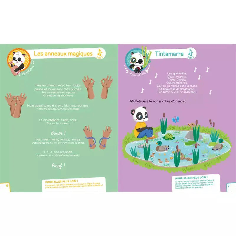 Page intérieur sur le livre mes coloriages magiques de l'école de panda.