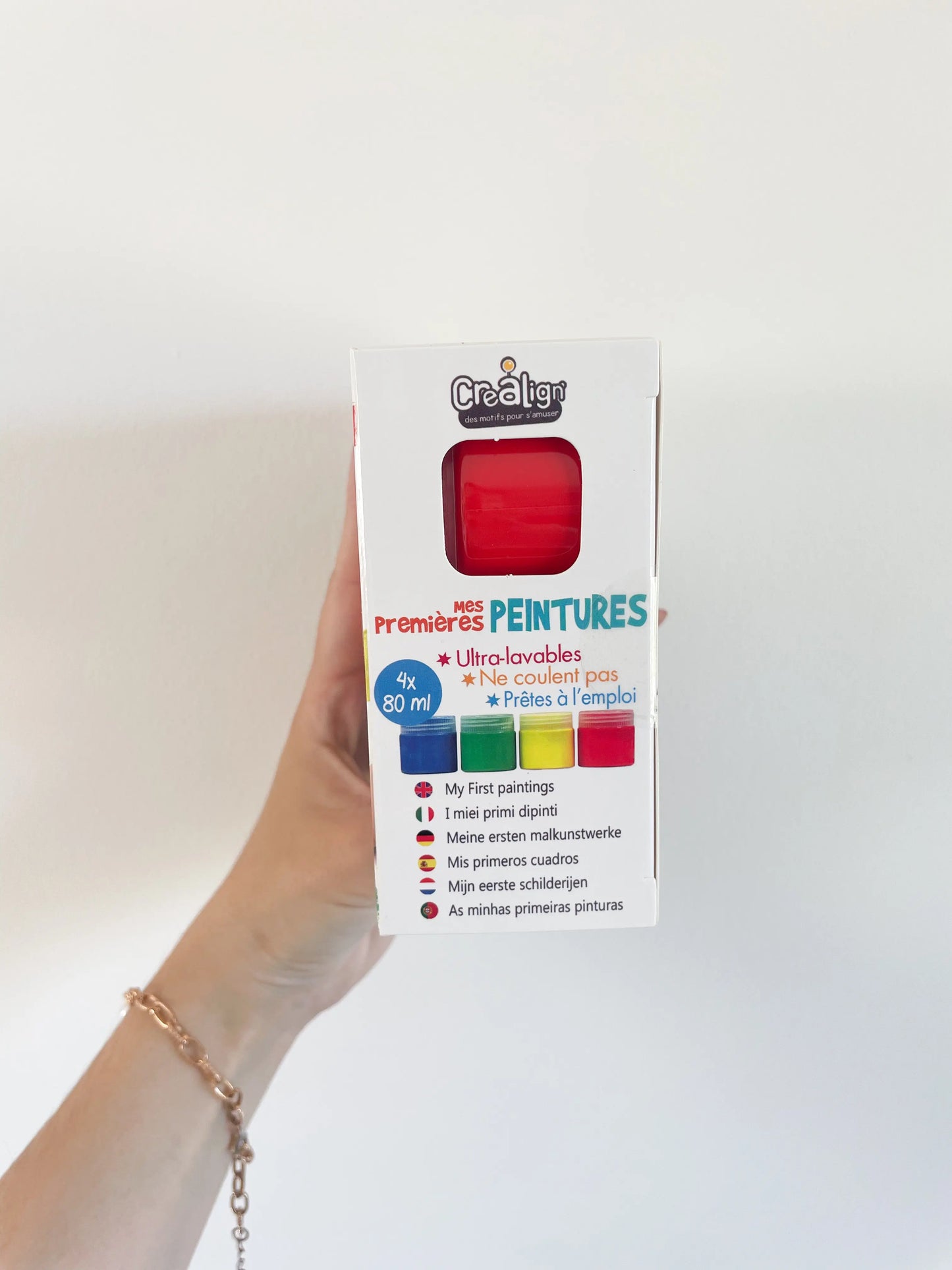 Description des peintures, ultra lavable, ne coule pas.