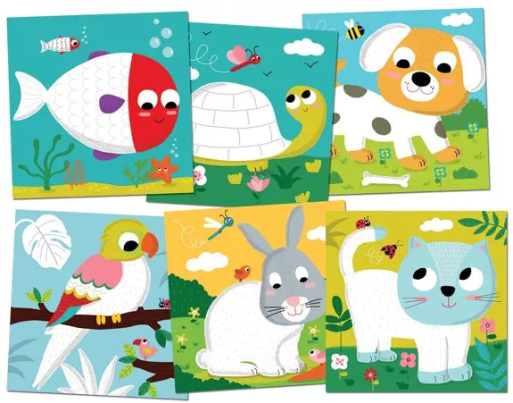 Activité peinture au doigt bébé avec planches Crealign