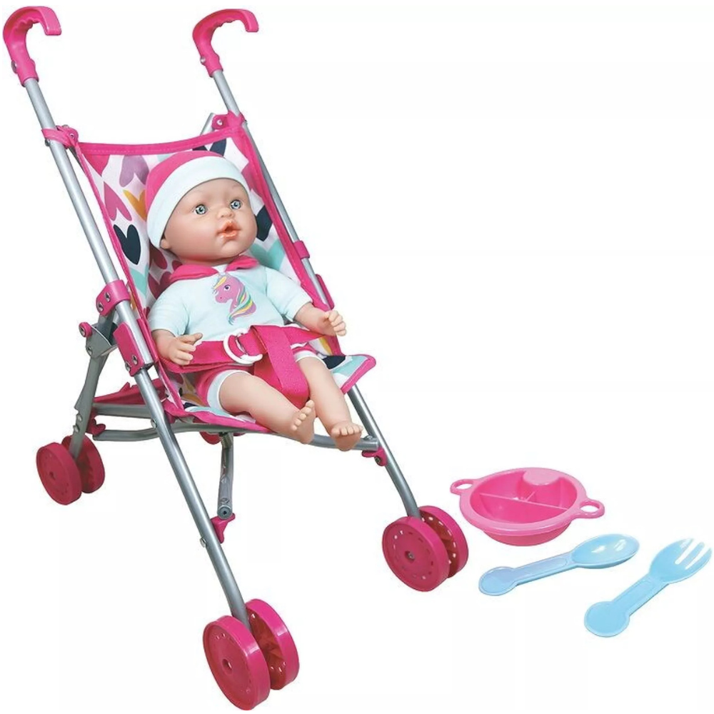 Bébé avec poussettes et accessoires pour enfant