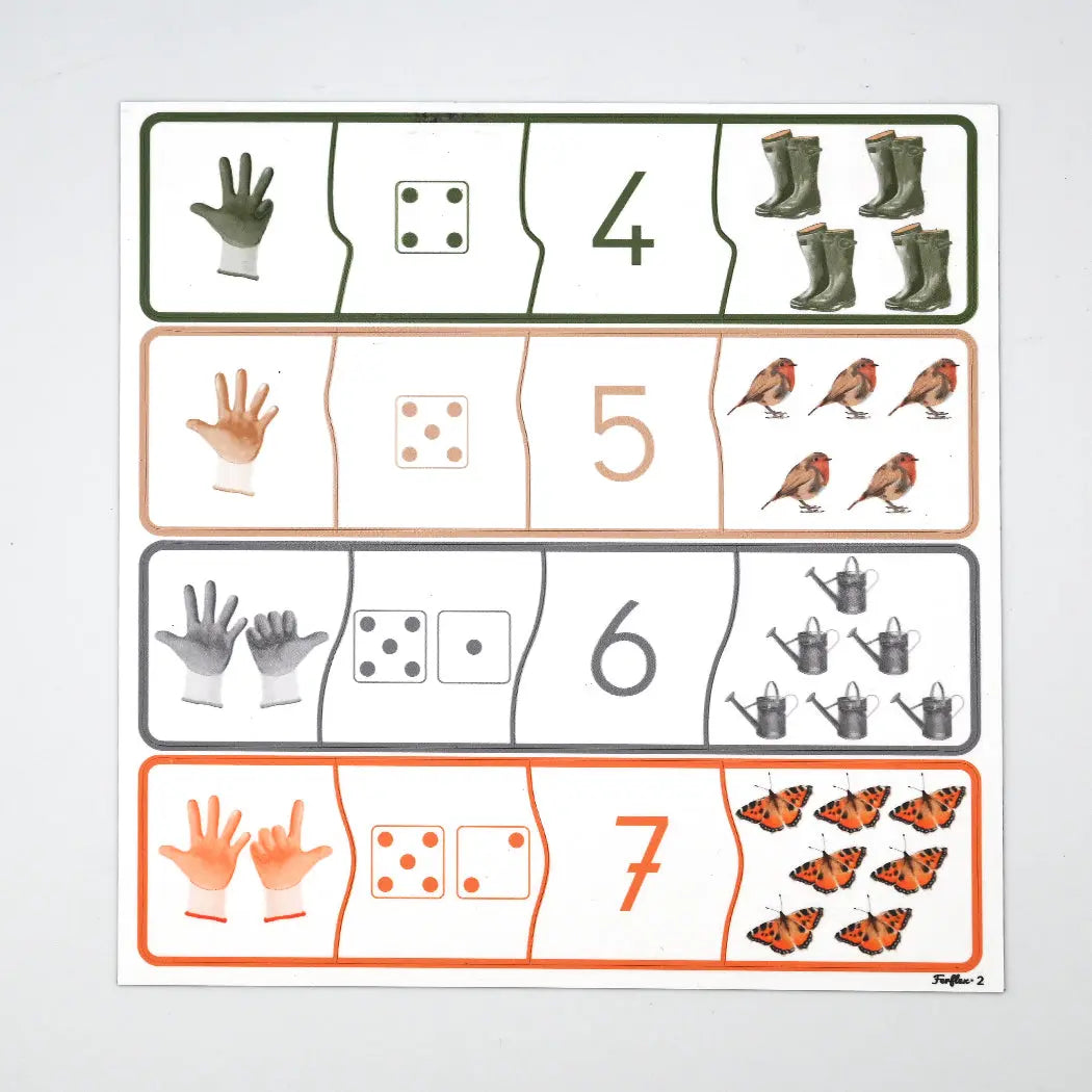 Planche complète du puzzle magnétique – vue d’ensemble avec chiffres et images