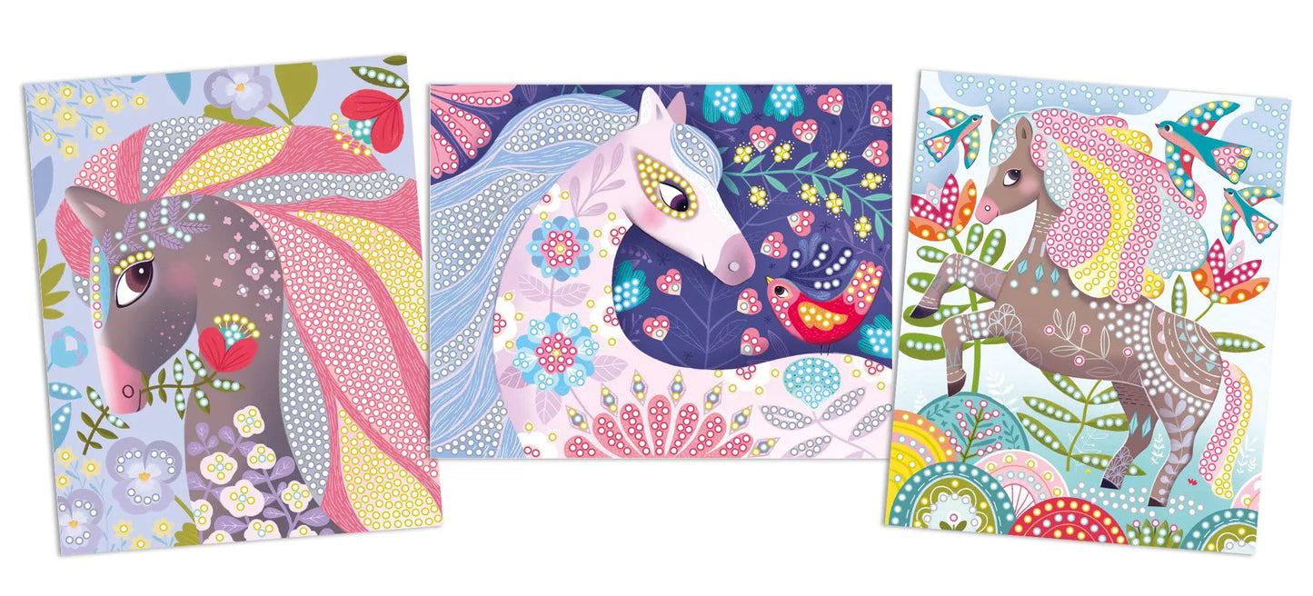 Cartes à créer '' chevaux de diamants "
