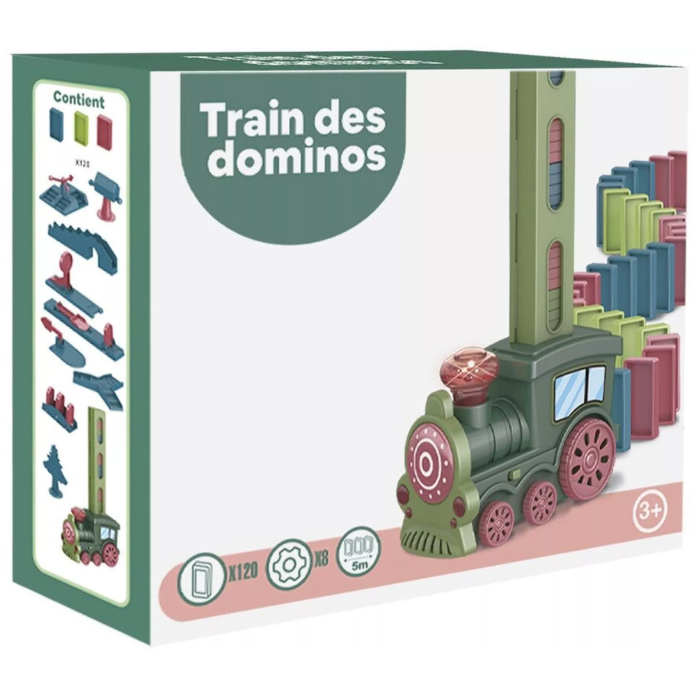 Train à dominos automatique - jeu amusant et coloré pour enfant