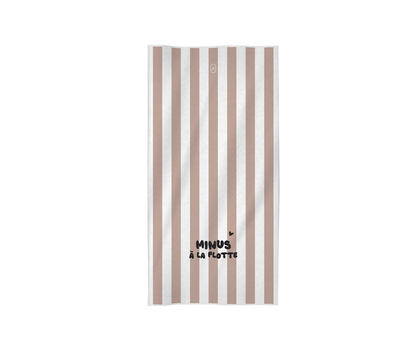 Serviette microfibre enfant "Minus à la flotte" - rayures rose ZAKUW