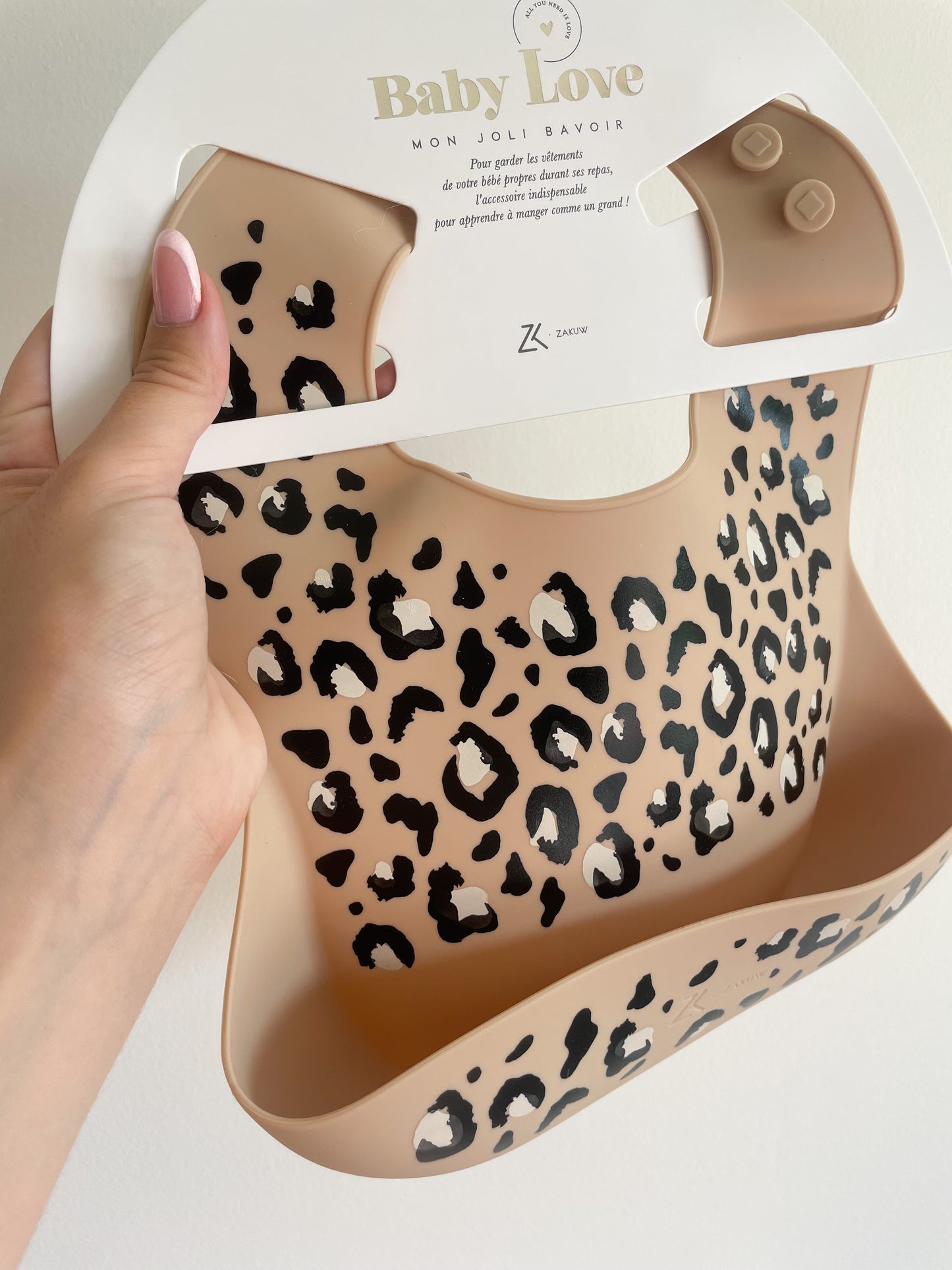 Bavoir en silicone - Léopard - Sauvage