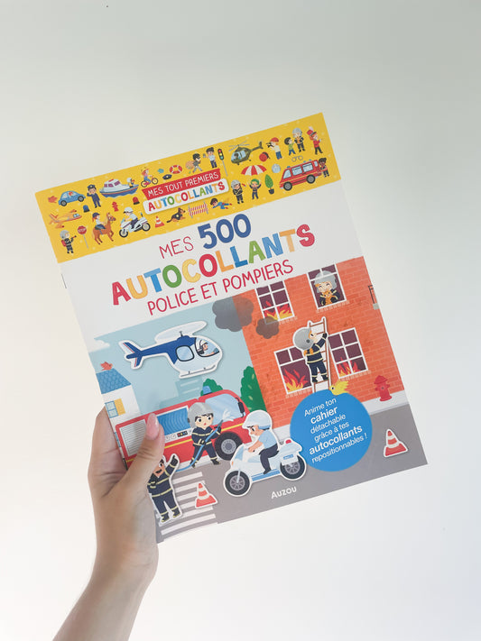 Mes 500 autocollants - Police et pompiers Auzou