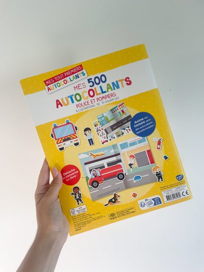 Mes 500 autocollants - Police et pompiers Auzou