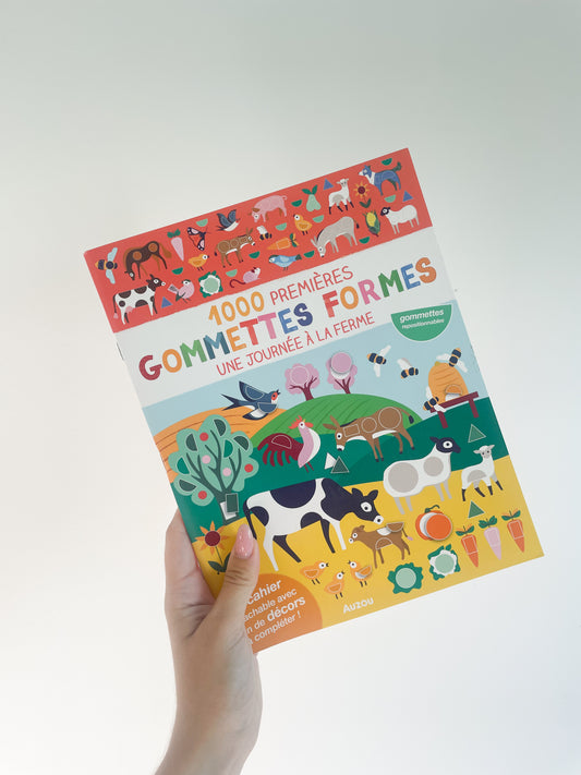 1000 premières gommettes formes - Une journée à la ferme Auzou