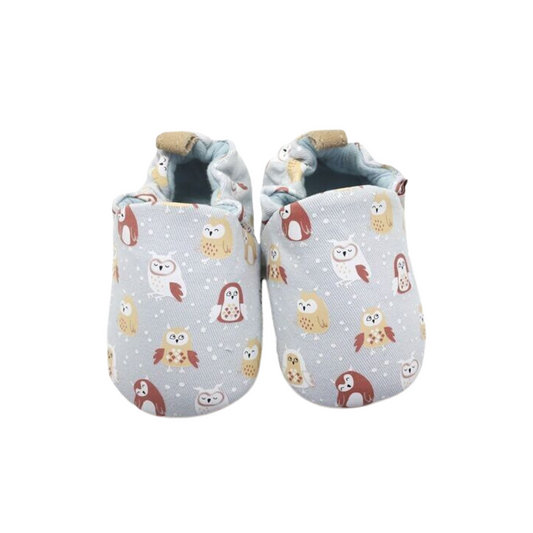 Chaussons souples hibou - Made in France -