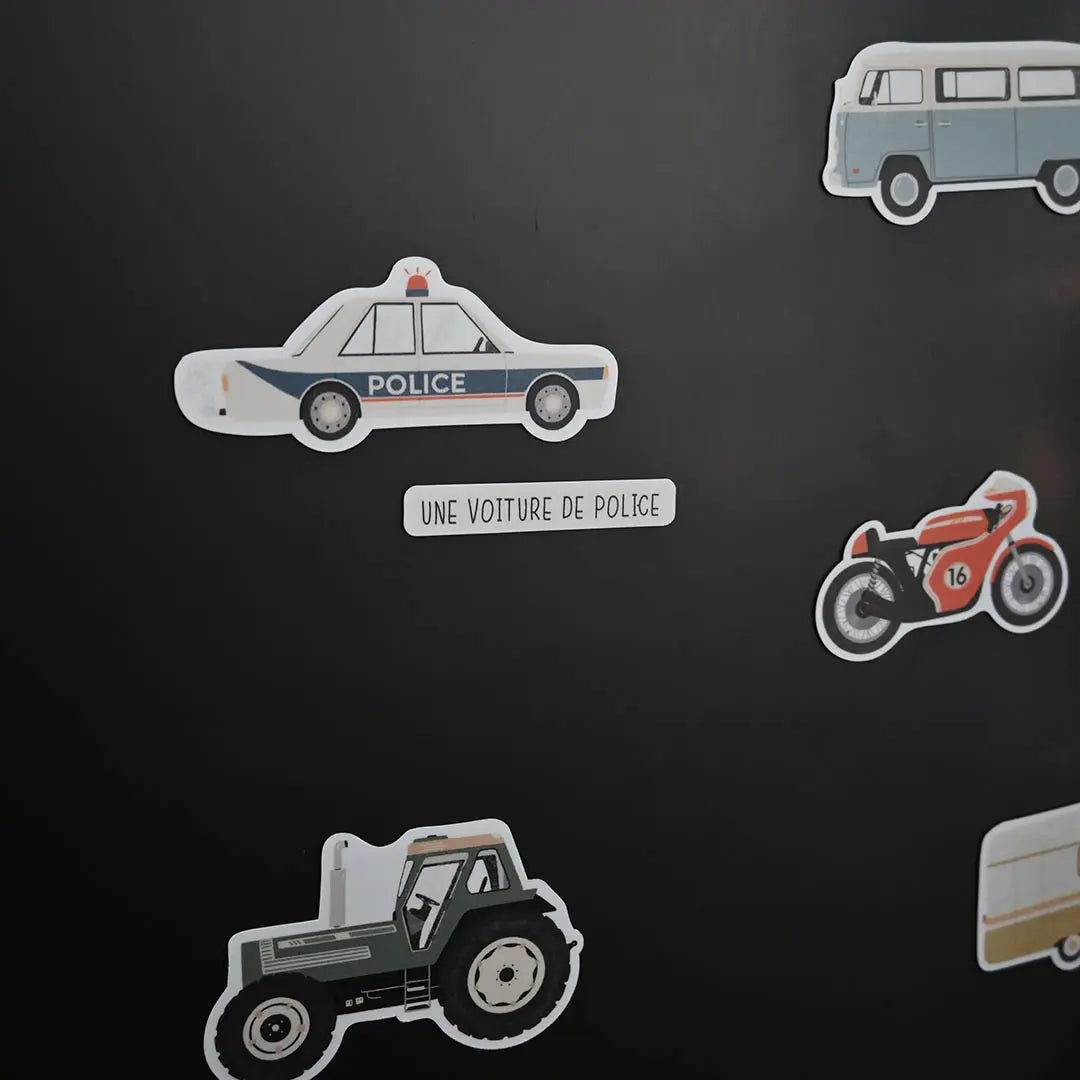 Jeu de magnets - Les transports terrestres L'univers magique