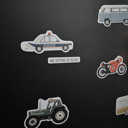Jeu de magnets - Les transports terrestres L'univers magique