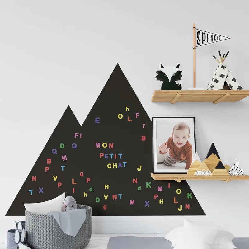 Lettres magnétiques multicolores - Jeu éducatif - lot de 125 magnets L'univers magique